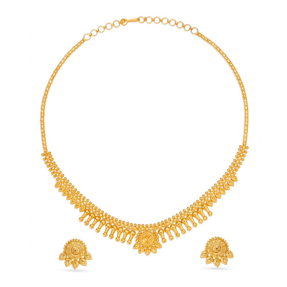 

Elegant Gold Necklace Set