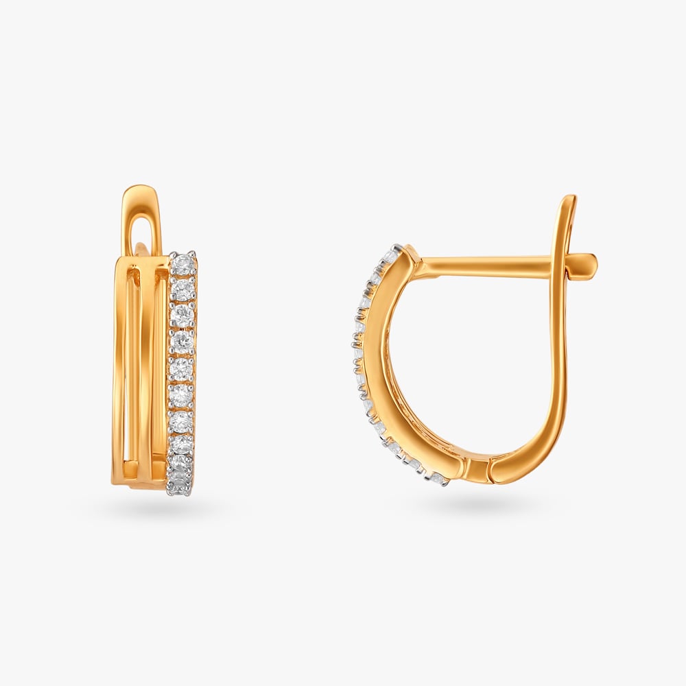 

Glowing Allure Diamond Hoop Earrings