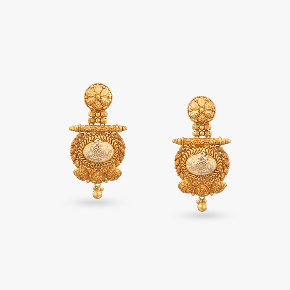 

Regal Opulence Gold Drop Earrings