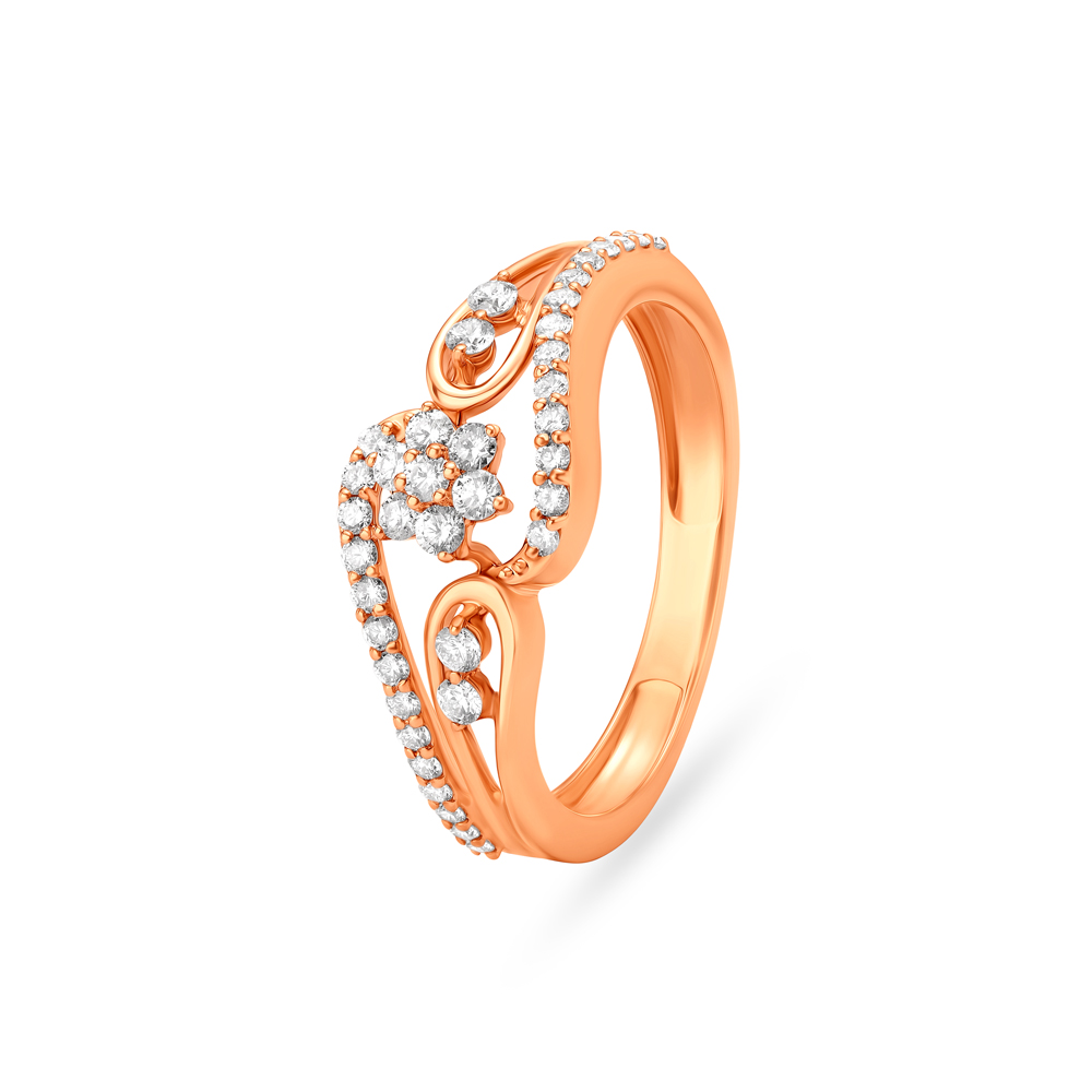 Astonishing Floral Rose Gold Finger Ring