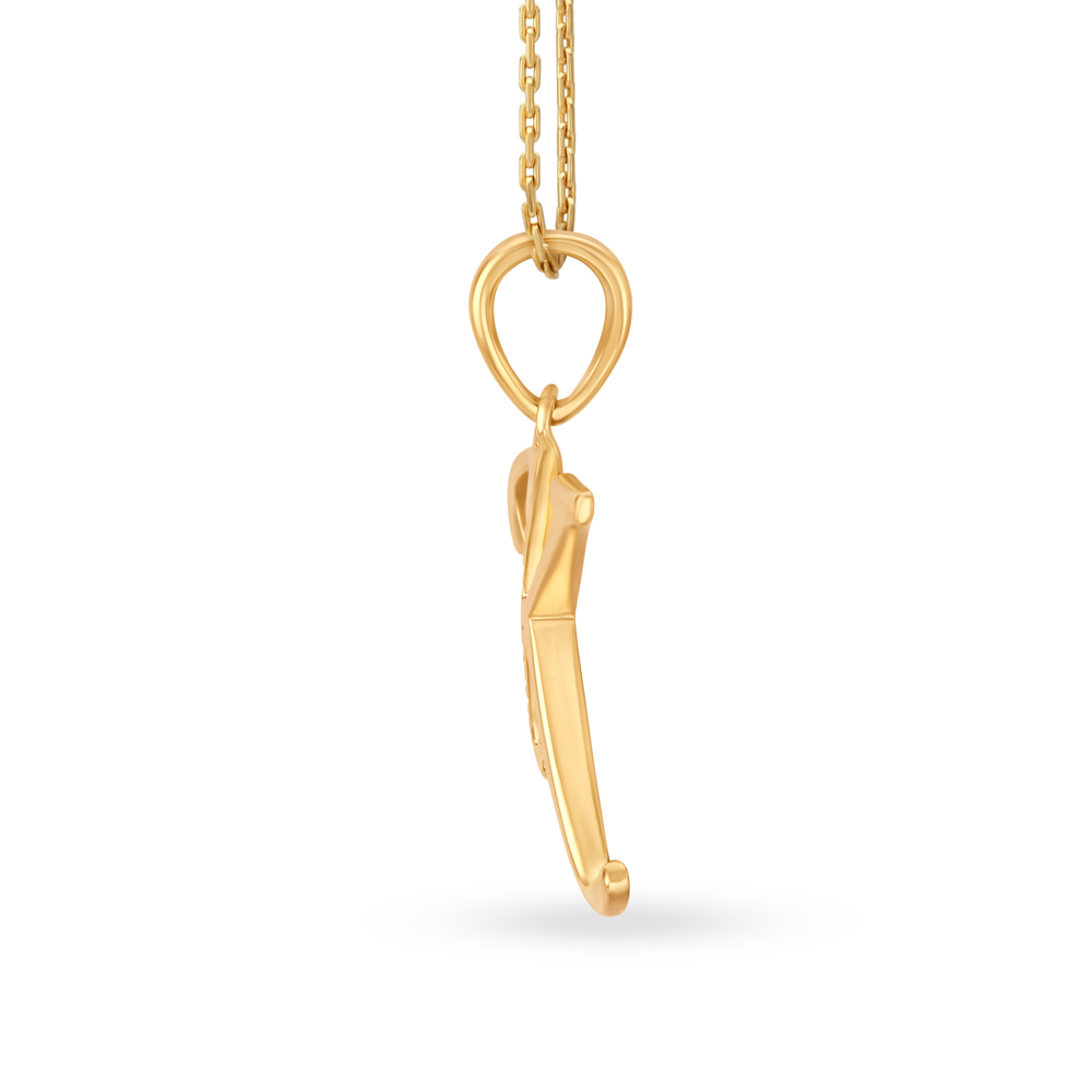 

Captivating Typographic Letter K Gold Pendant