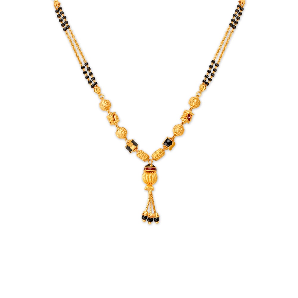 

Serene Hanging Bead Gold Mangalsutra