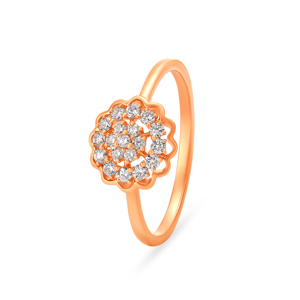 

Dazzling Floral Finger Ring