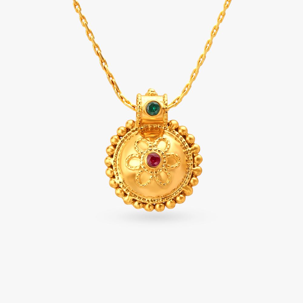 Radiant Gold Thali Pendant