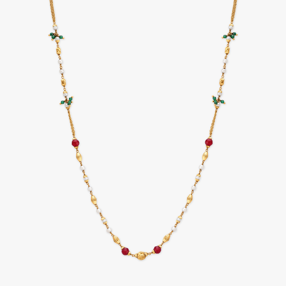 

Exquisite Beaded Gold Chain