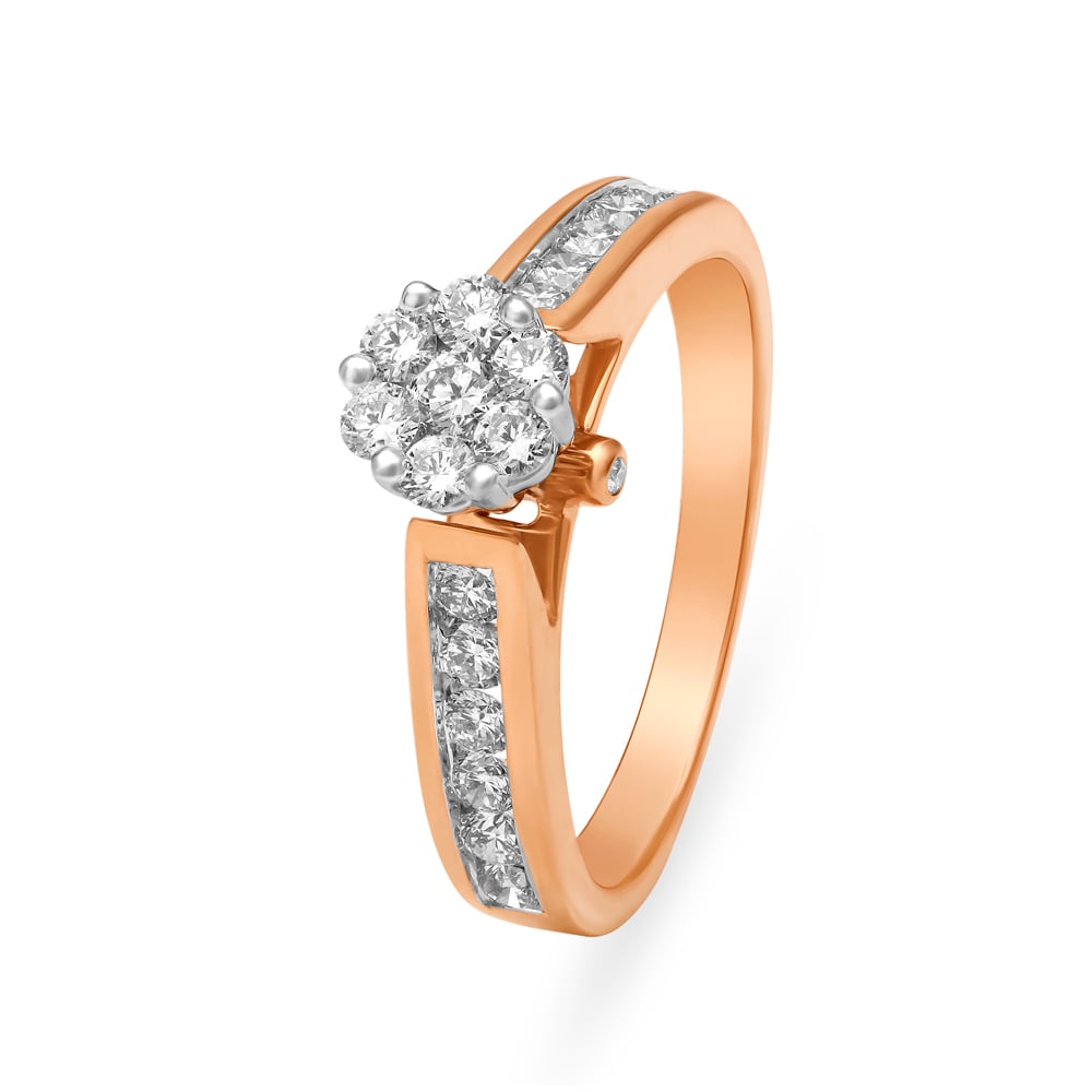 Charming Floral Diamond Ring