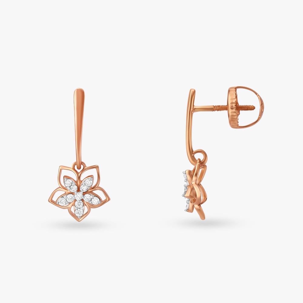 

Charming Blossom Diamond Drop Earrings