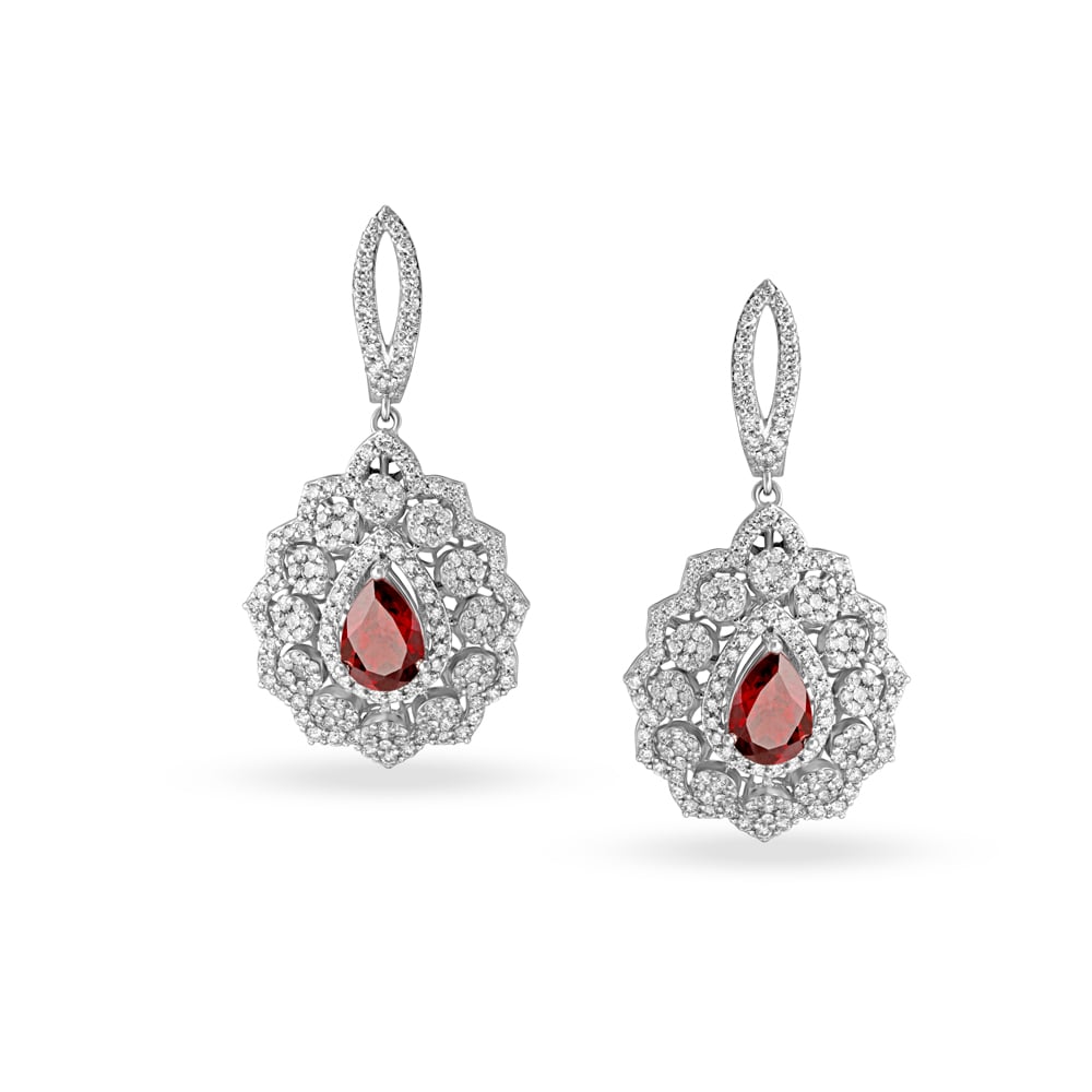 Elegant Diamond Cocktail Drop Earring