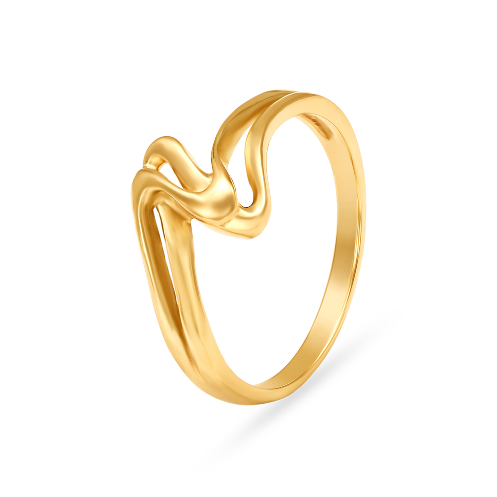 Dainty Wave Gold Ring