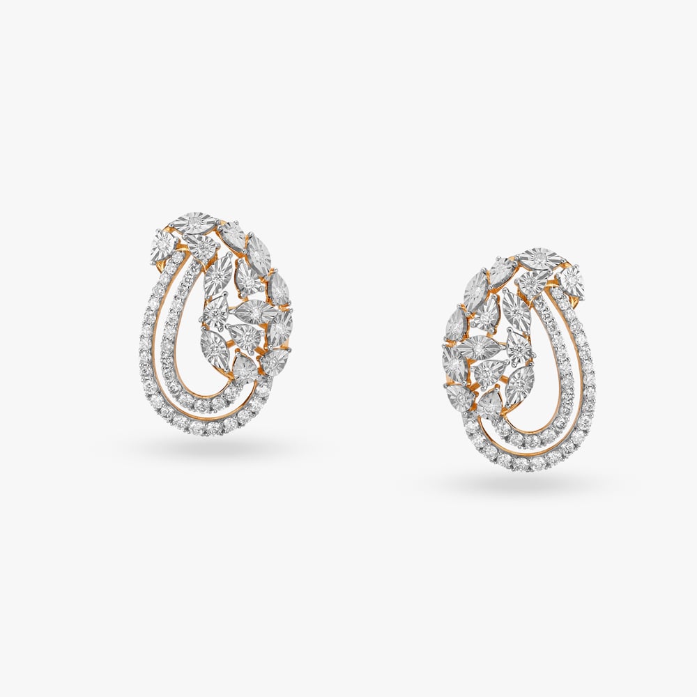 

Stunning Paisley Diamond Stud Earrings