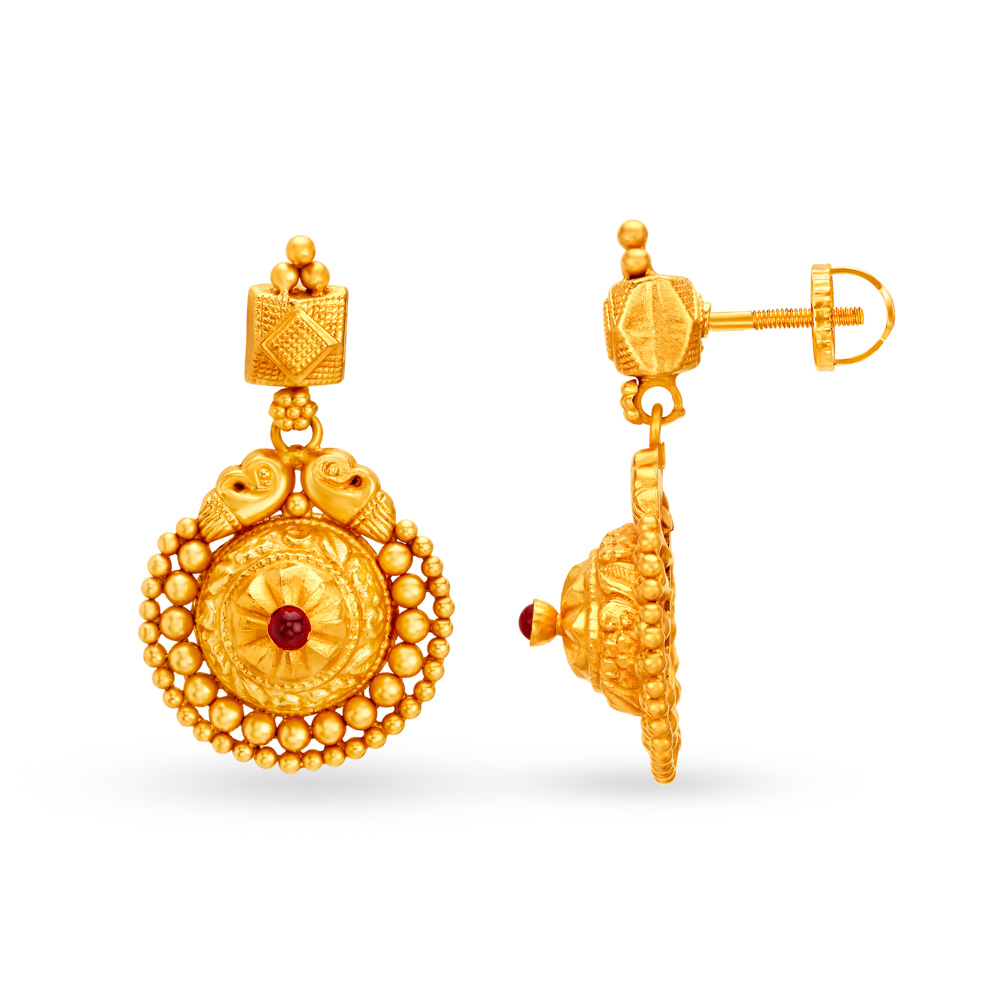 

Elegant Gold Antique Drop Earrings