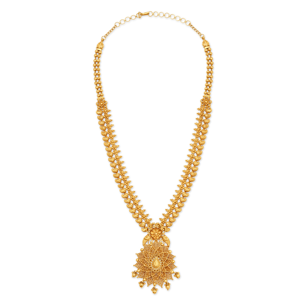 

Ornate Floral Gold Haram