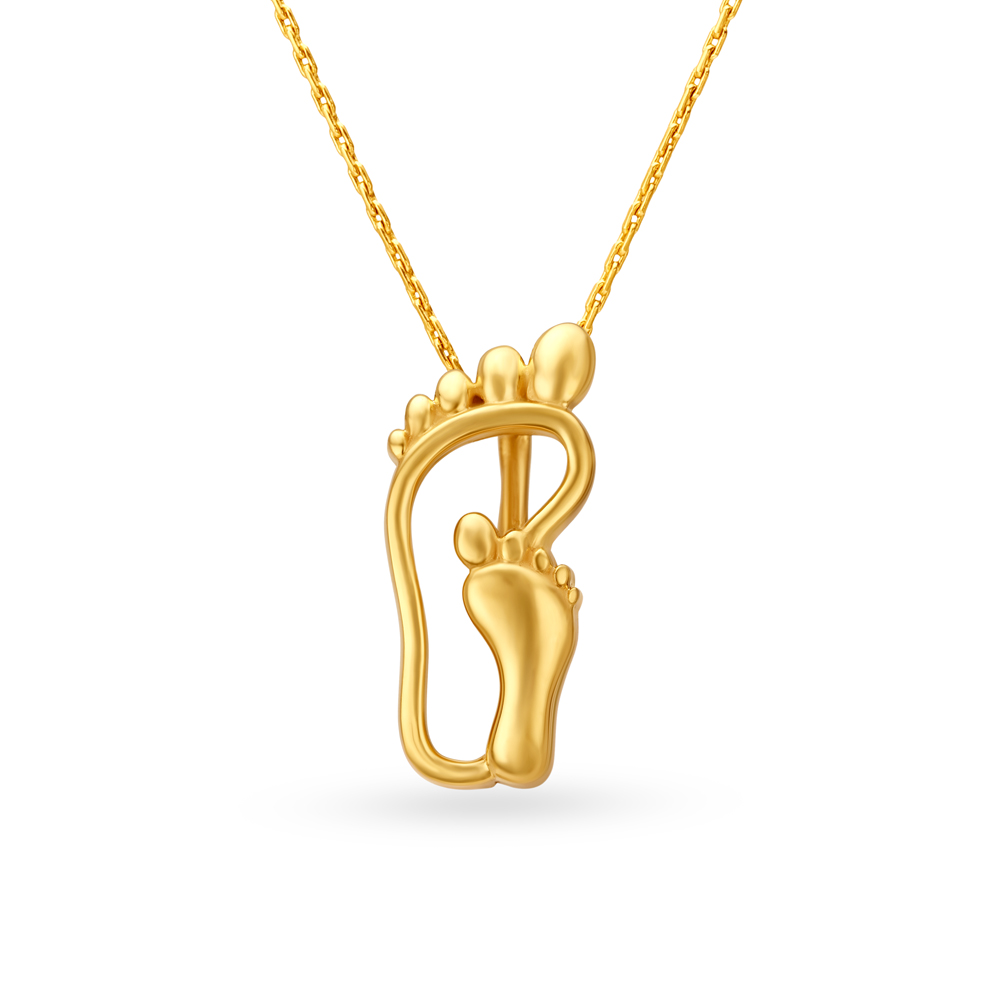 Baby feet hot sale pendant gold