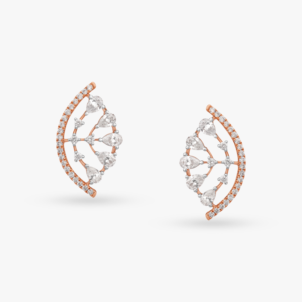 Buy Two Tonned Flower Diamond Hoop Earring Online Cheap, Water drop hoop  earrings, Glitteratti Glam, trendy earrings, Online Shopping, Kundan set,  Ishhaara Meenakari Collections for Women & Girls Online. Water drop stud