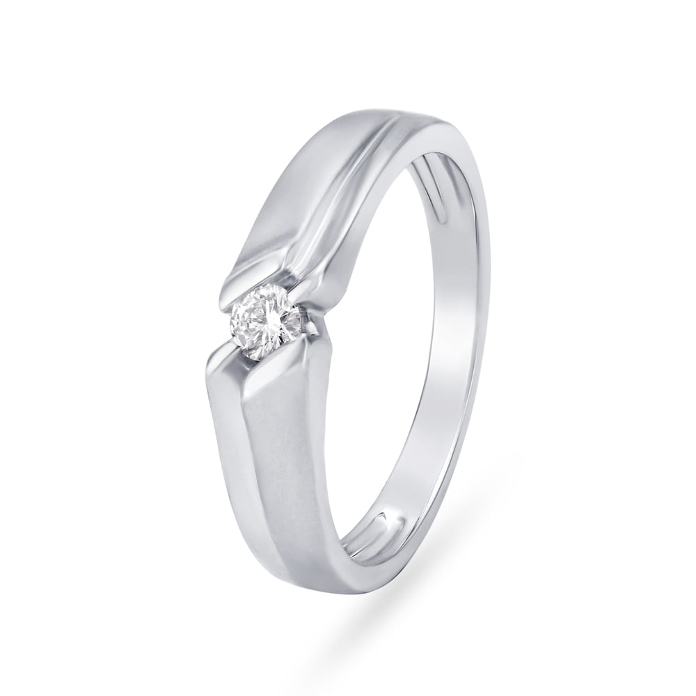 Captivating White Platinum and Diamond Finger Ring