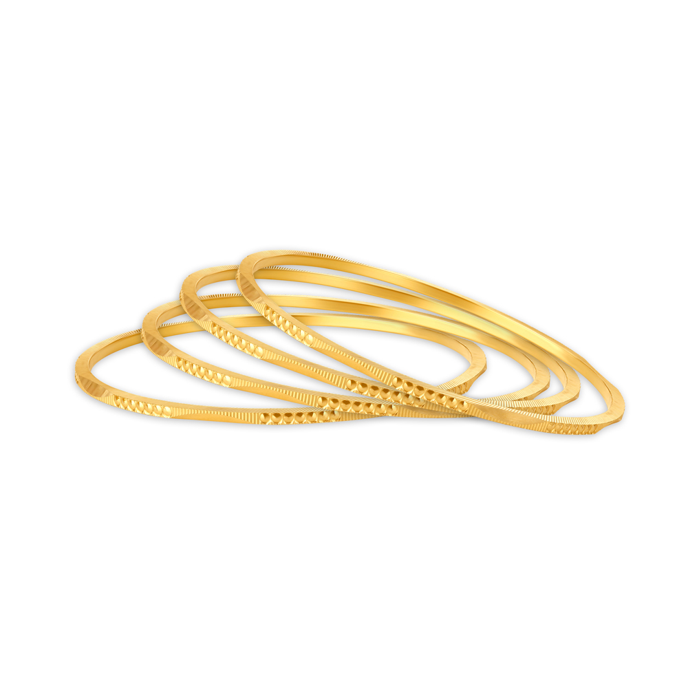 

Lustrous Grace Gold Bangles