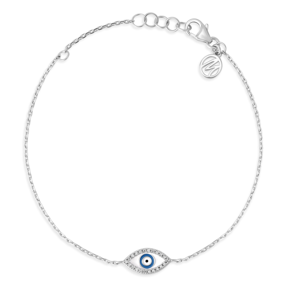 Evil Eye Bracelet in Silver