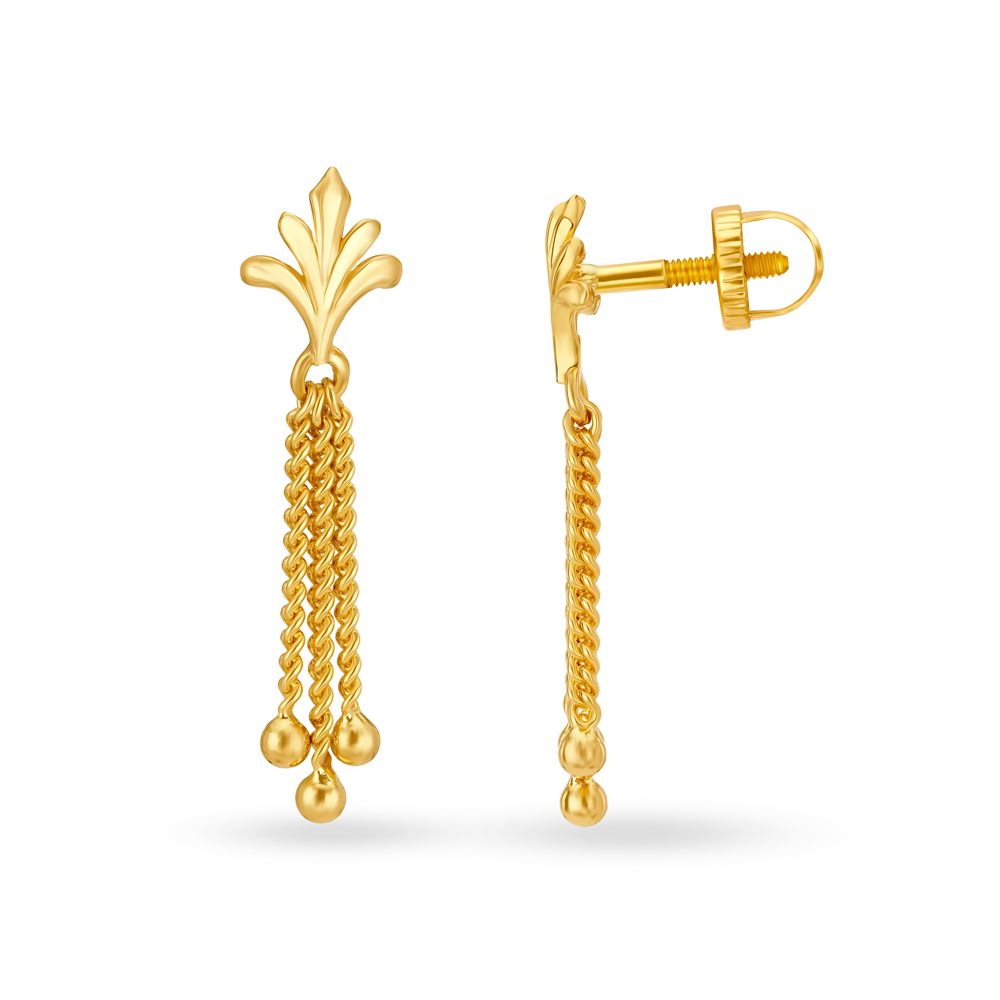 

Captivating 22 Karat Yellow Gold Drop Earrings