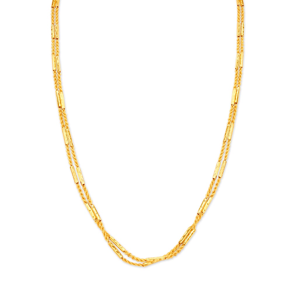 

Shimmering Yellow Gold Dual Variegated Link Chain