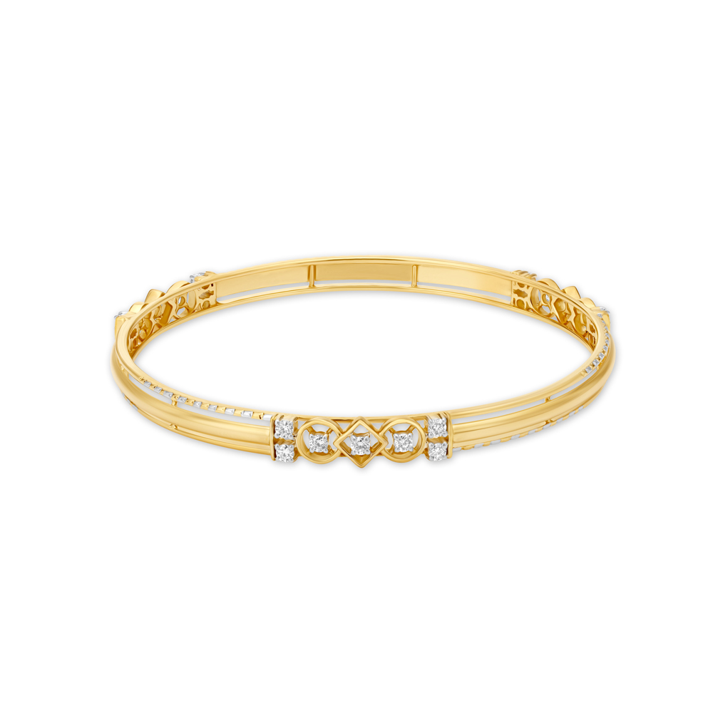 Eclectic Geometric Diamond Bangle