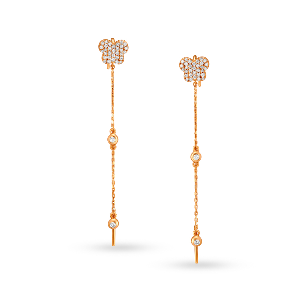 Enchanted Butterfly 14KT Gold Stud Earring