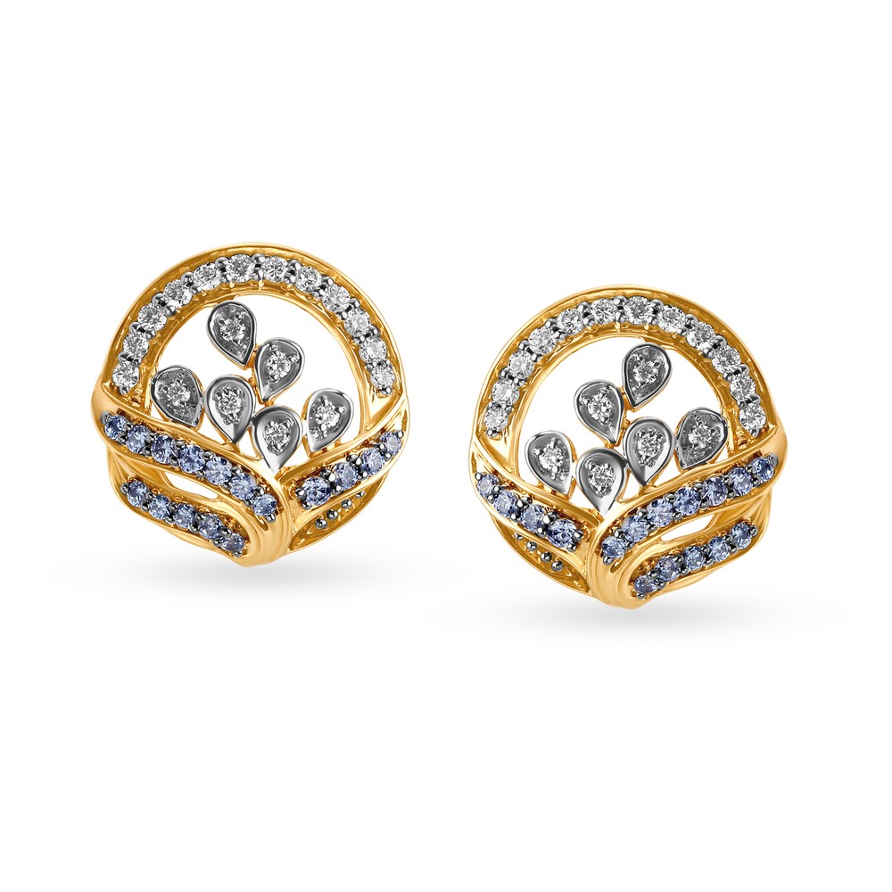 Sapphire earrings store tanishq