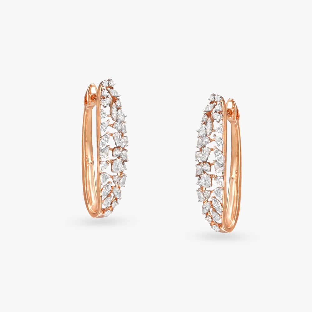 

Starlit Diamond Hoop Earrings