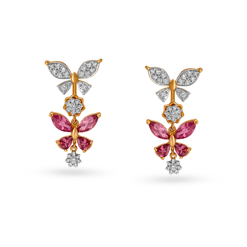 Harmony Blooms Diamond Stud Earrings