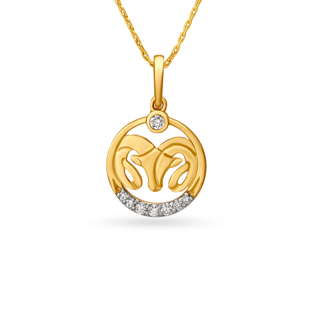 Aries on sale diamond pendant