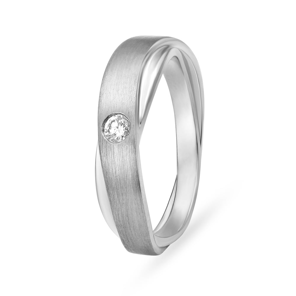 

Elegant Platinum Diamond Finger Ring