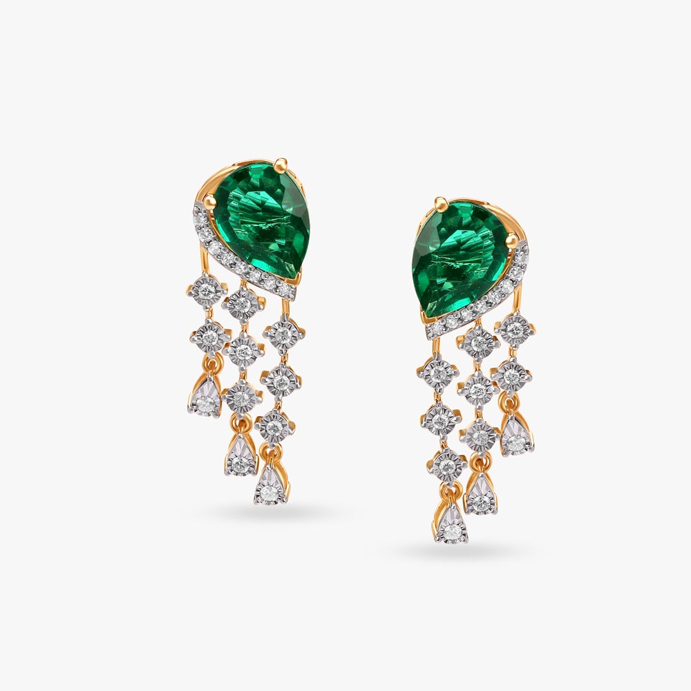 

Majestic Diamond Drop Earrings