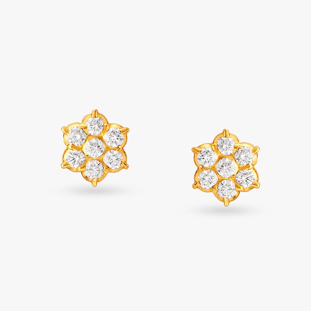 

Majestic Bloom Diamond Stud Earrings