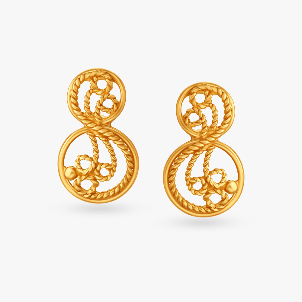 

Twirling Filigree Stud Earrings for Kids