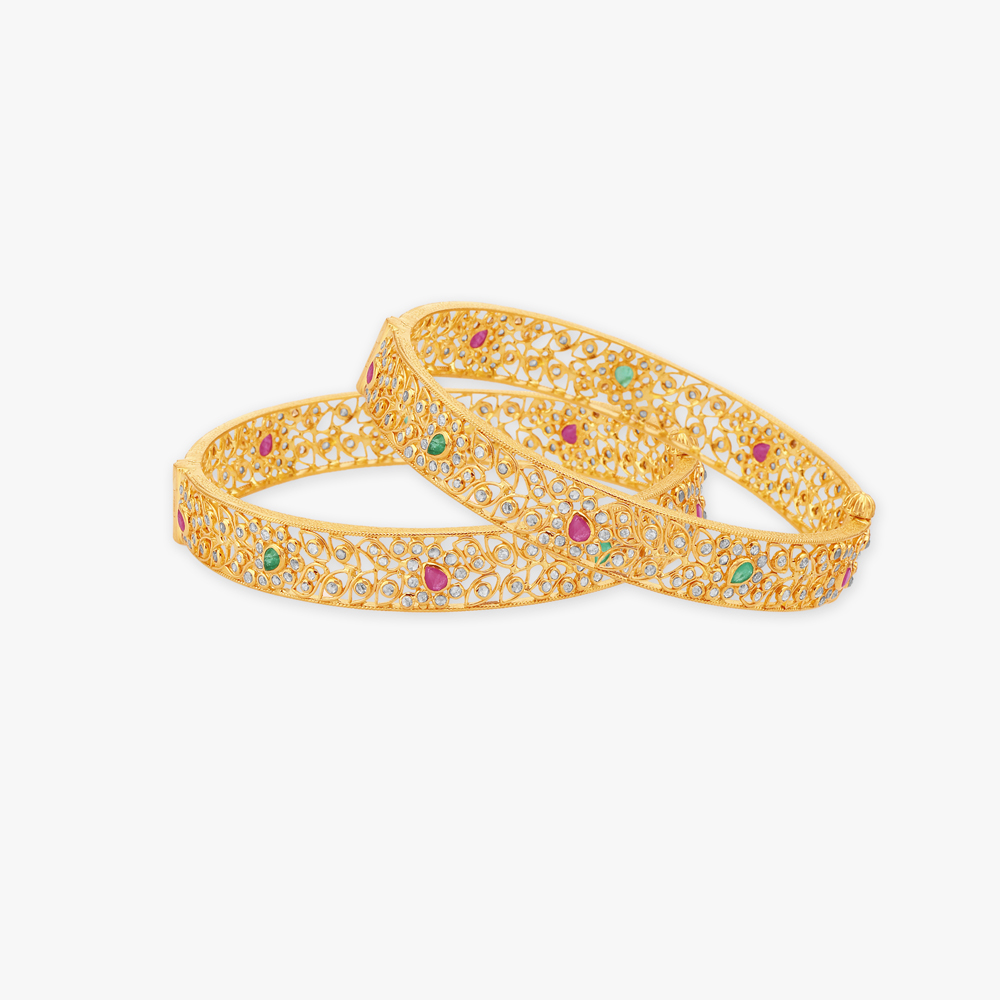 

Regal Filigree Gold Bangles