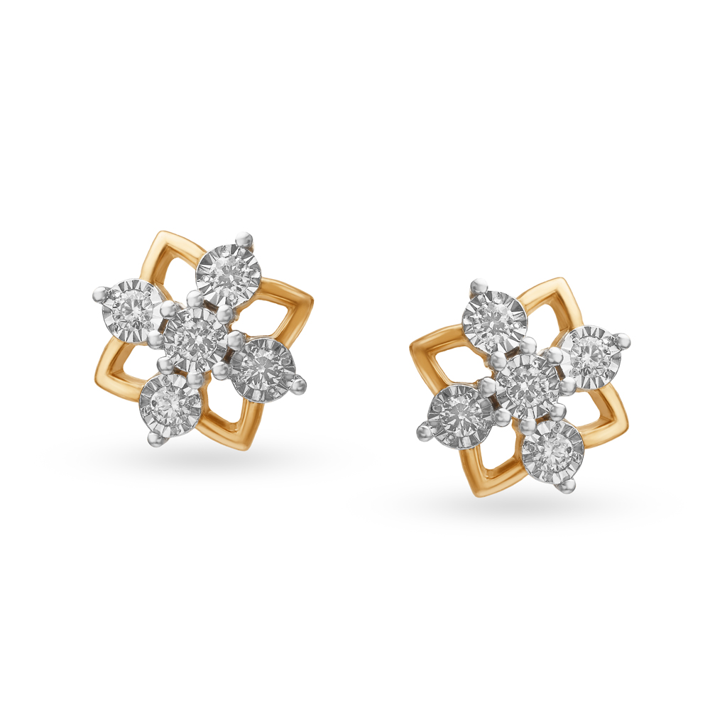 Easy Glam Diamond Stud Earrings | Diamond earrings studs, Gold jewelry  earrings, Tanishq jewellery