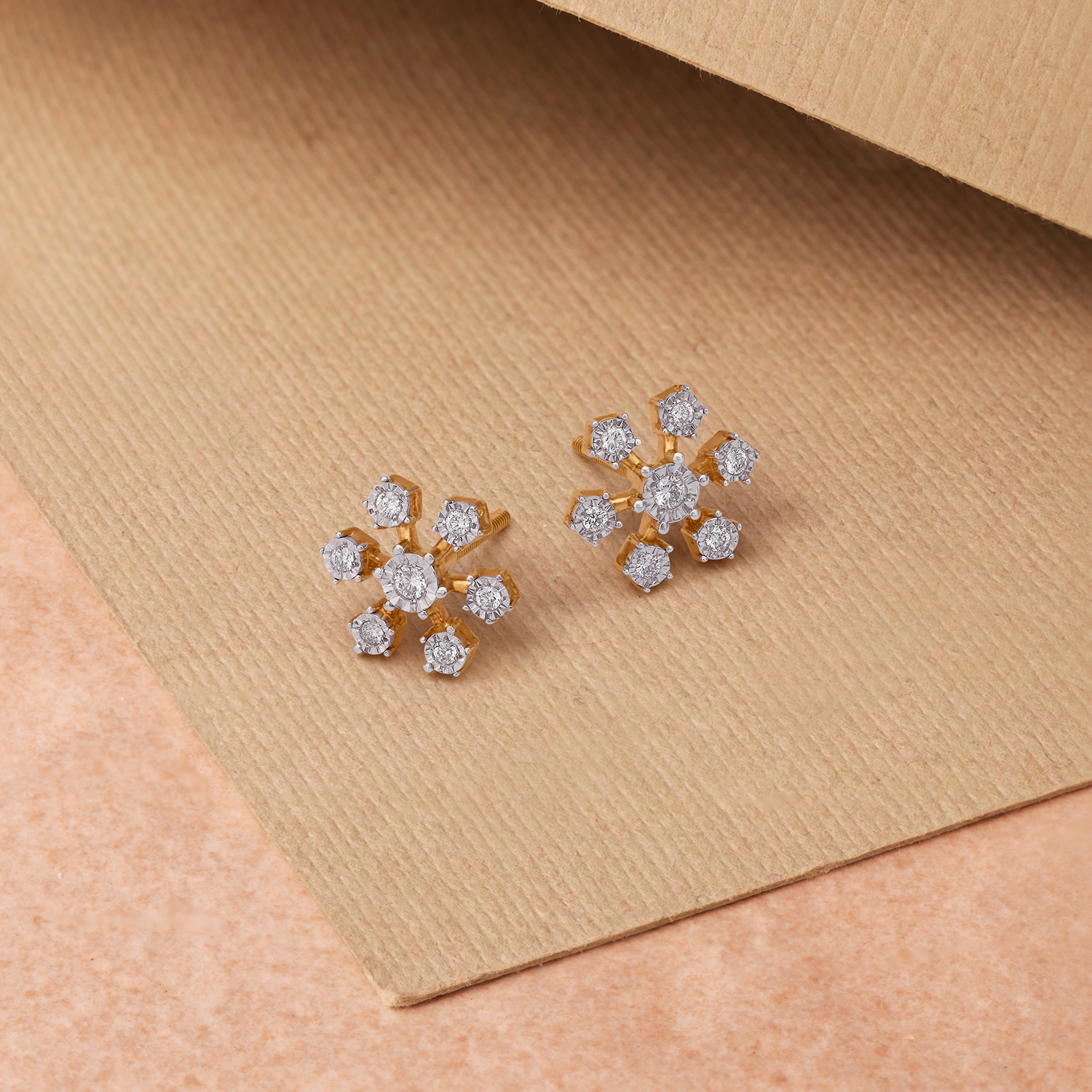 

Striking Seven Stone Diamond Stud Earrings