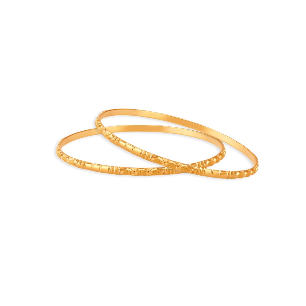 

Intricate Allure Gold Bangles