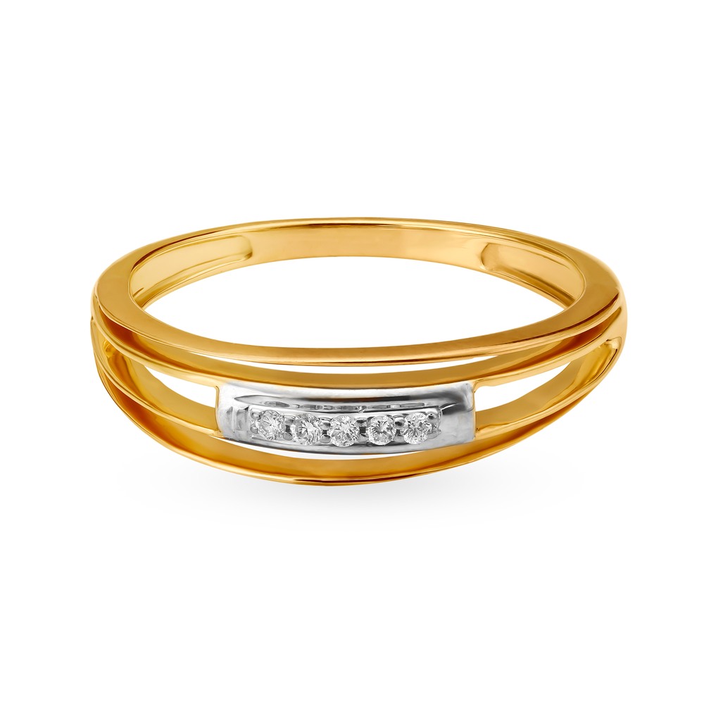 

Eclectic 18 Karat Gold And Diamond Finger Ring