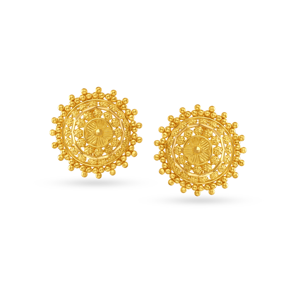 Dazzling Floral Stud Earrings