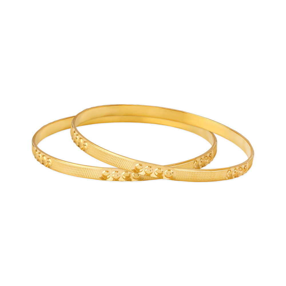 

Delicate Engraved Gold Bangles