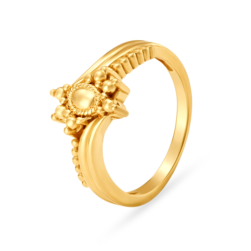 

Alluring Gold Beaded Finger Ring