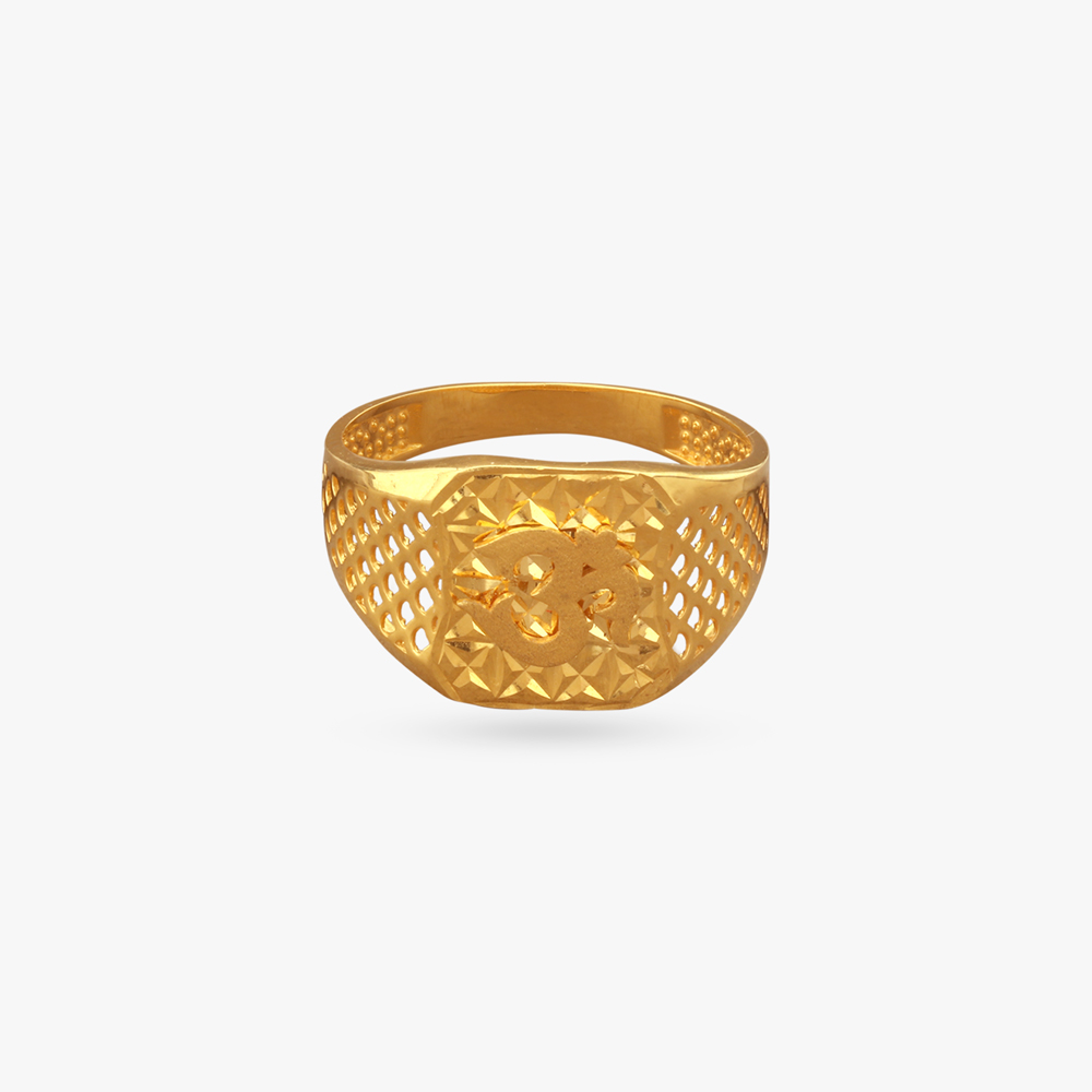 

Faithful Flair Gold Finger Ring For Men