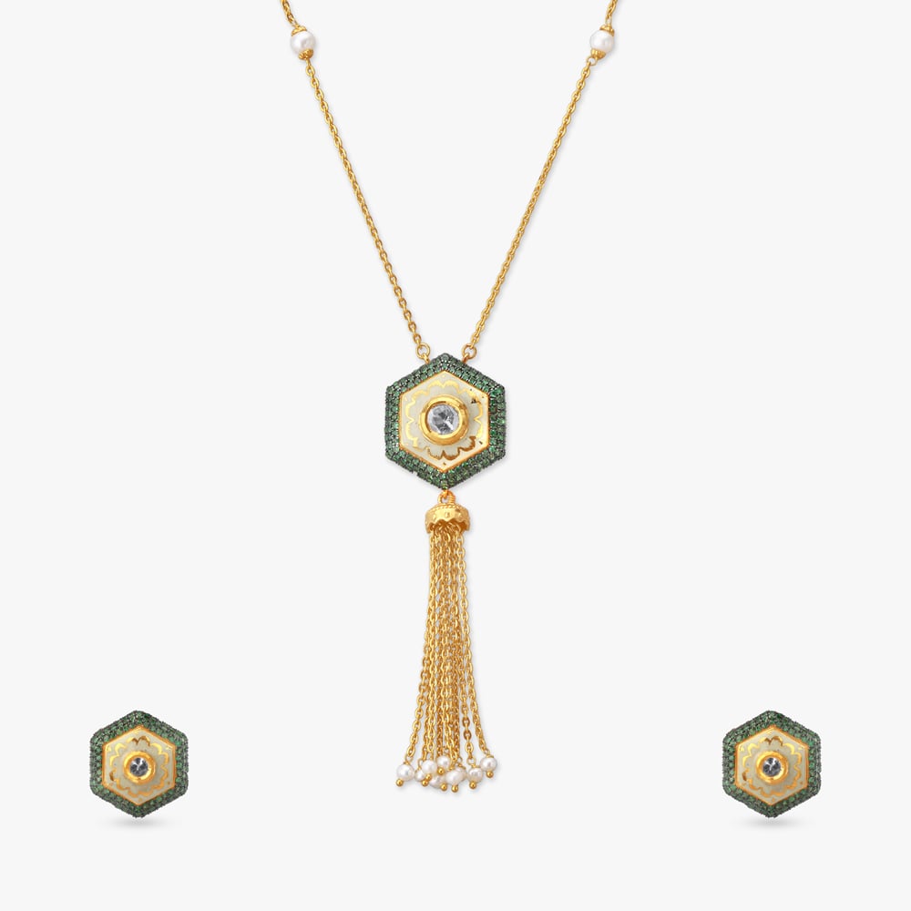 

Mosaic Majesty Gold Necklace Set