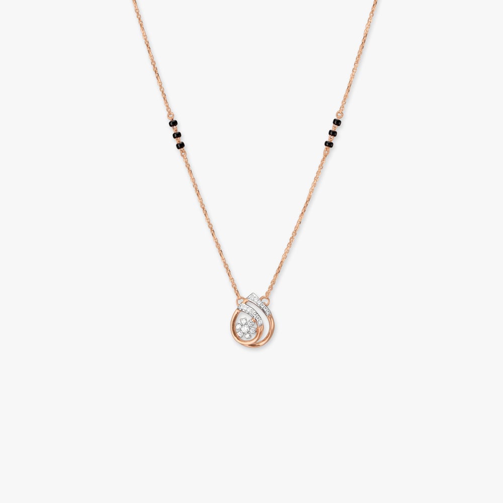 

Teardrop Sparkle Diamond Mangalsutra