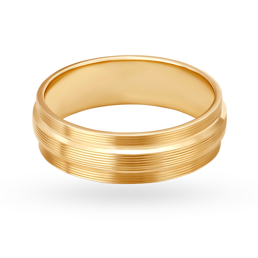 

Classic Grooved Gold Finger Ring