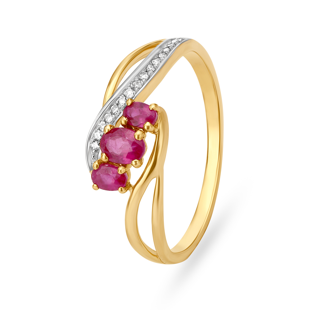Gold Plated Ruby Ring – Kaari