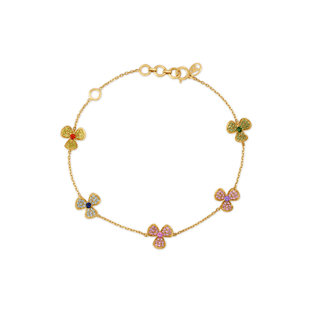 14KT Gold Floral Bracelet