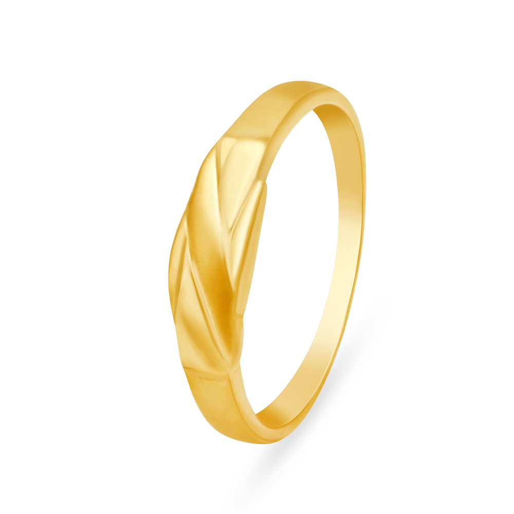 

Artistic 22 Karat Yellow Gold Abstract Finger Ring