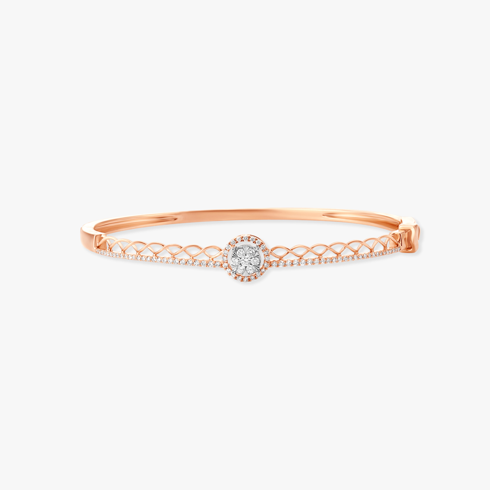 

Scintillating Modern Diamond Bangle