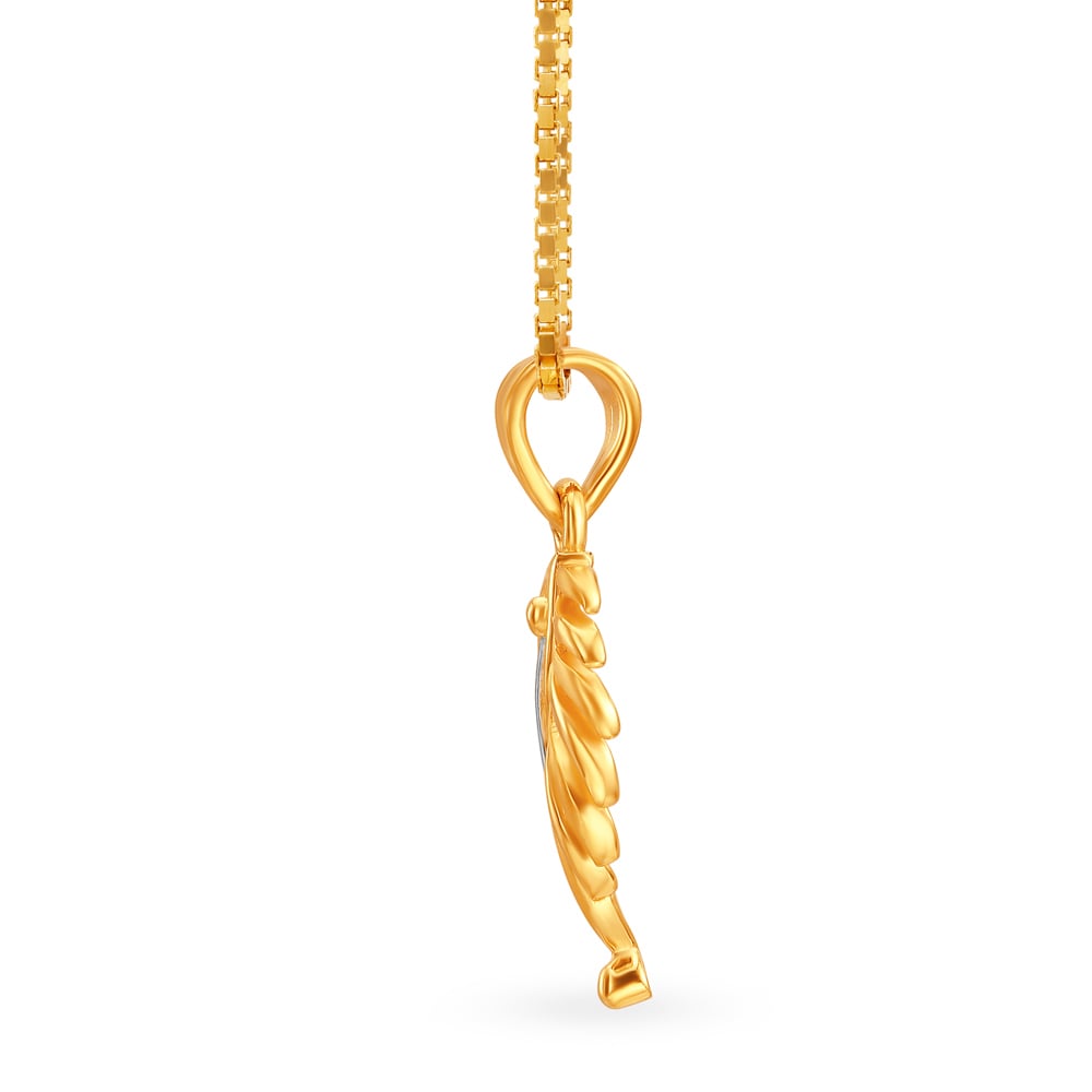 

Elegant Yellow Gold Dual-Tone Pendant